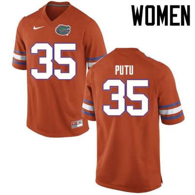 Women's Florida Gators #35 Joseph Putu NCAA Nike Orange Authentic Stitched College Football Jersey OKP7062MQ